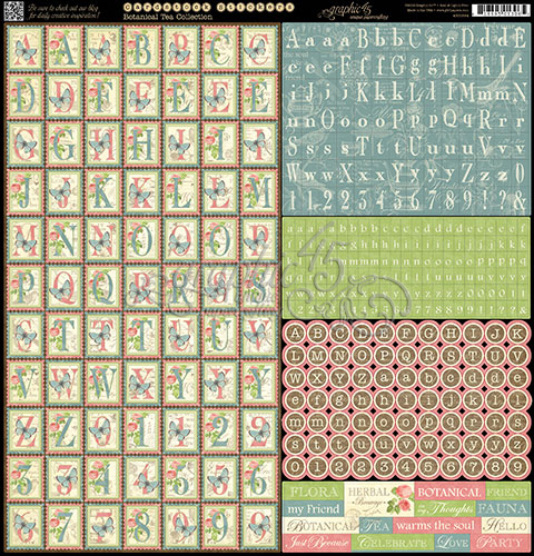 Botanical Tea- Alphabet Stickers